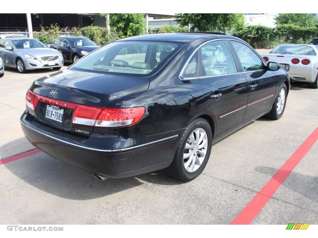 2006 Azera Limited - Ebony Black / Beige photo #9