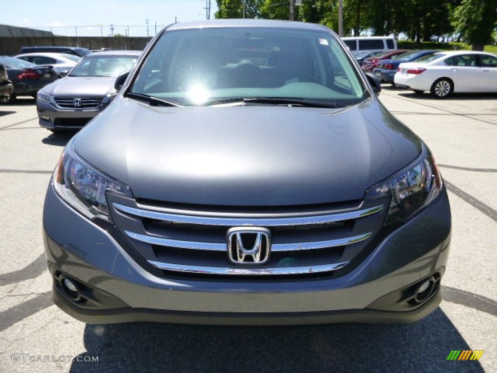 2013 CR-V EX AWD - Polished Metal Metallic / Gray photo #8