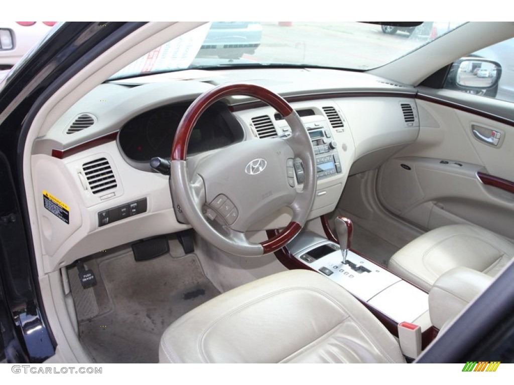 2006 Azera Limited - Ebony Black / Beige photo #28