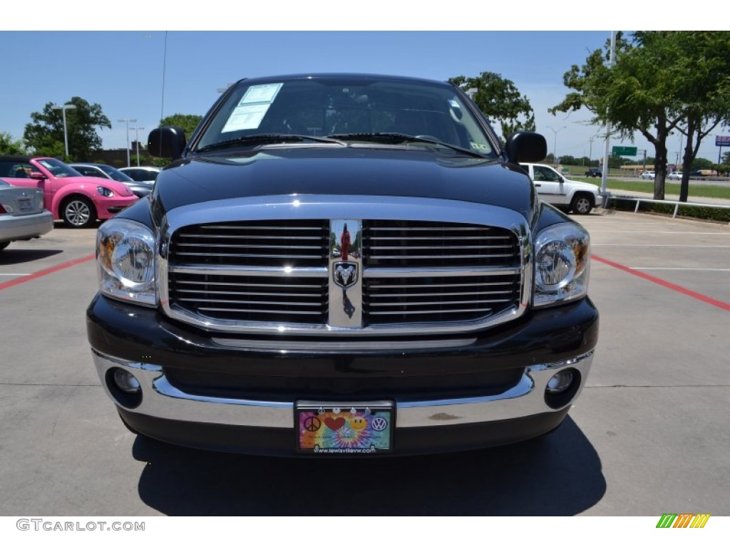 2008 Ram 1500 ST Quad Cab - Brilliant Black Crystal Pearl / Medium Slate Gray photo #8