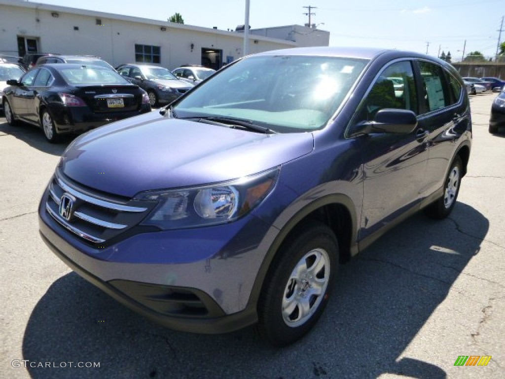 2013 CR-V LX AWD - Twilight Blue Metallic / Gray photo #7