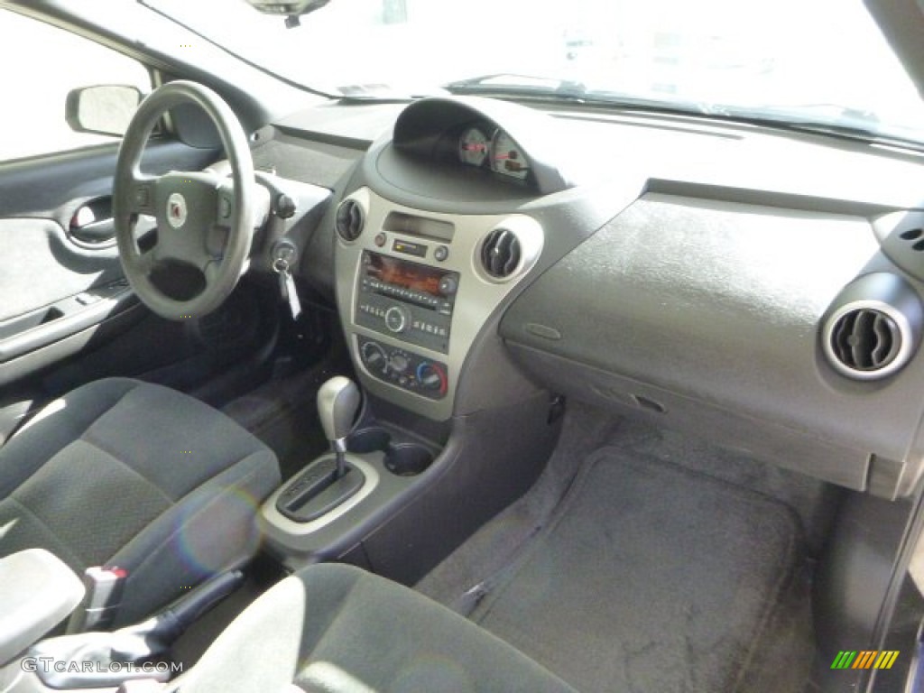 2006 Saturn ION 3 Quad Coupe Black Dashboard Photo #81854681