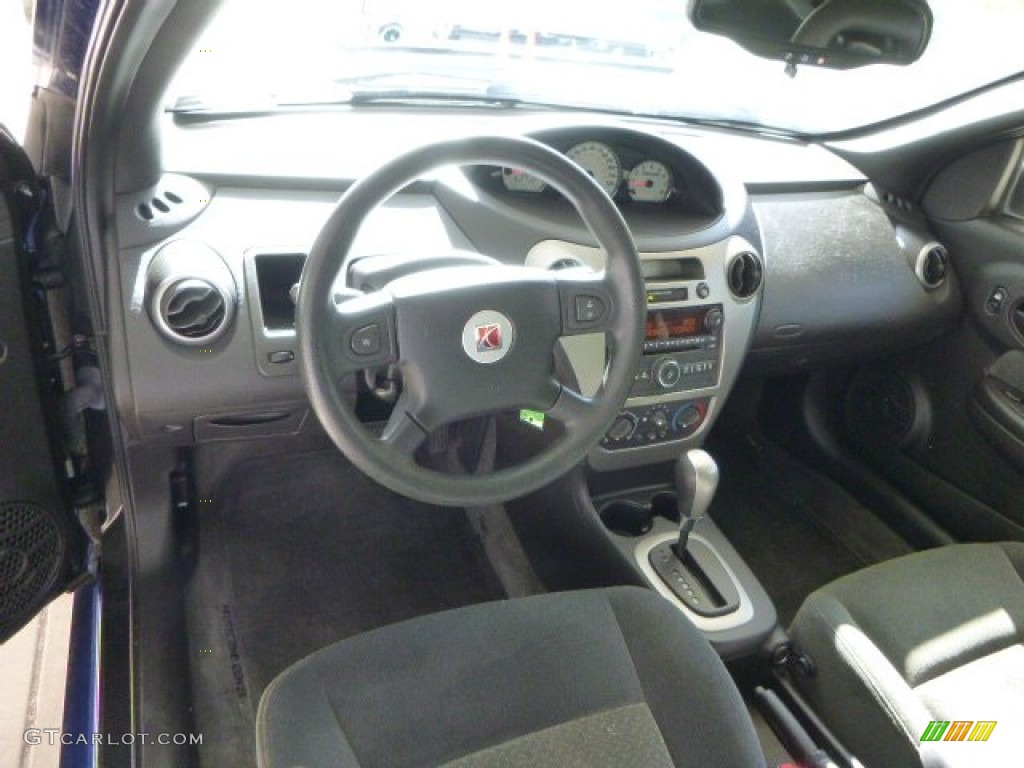 2006 Saturn ION 3 Quad Coupe Black Dashboard Photo #81854772