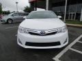 2013 Super White Toyota Camry Hybrid XLE  photo #2