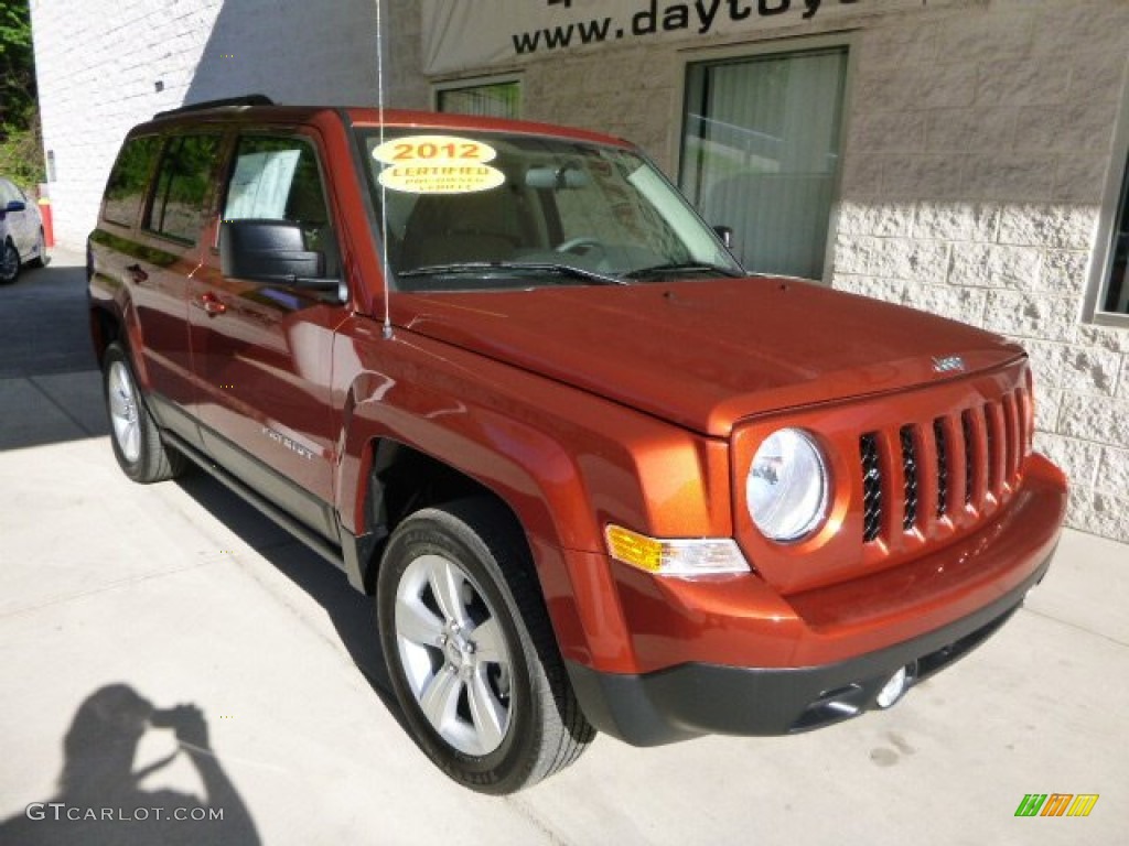2012 Patriot Latitude 4x4 - Copperhead Orange Pearl / Dark Slate Gray/Light Pebble Beige photo #7