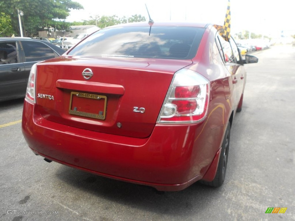 2007 Sentra 2.0 - Sonoma Sunset Red / Charcoal/Steel photo #5