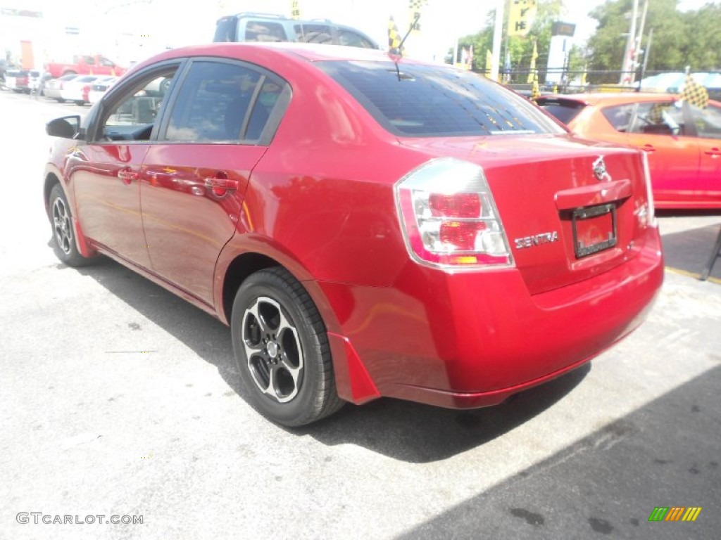 2007 Sentra 2.0 - Sonoma Sunset Red / Charcoal/Steel photo #7