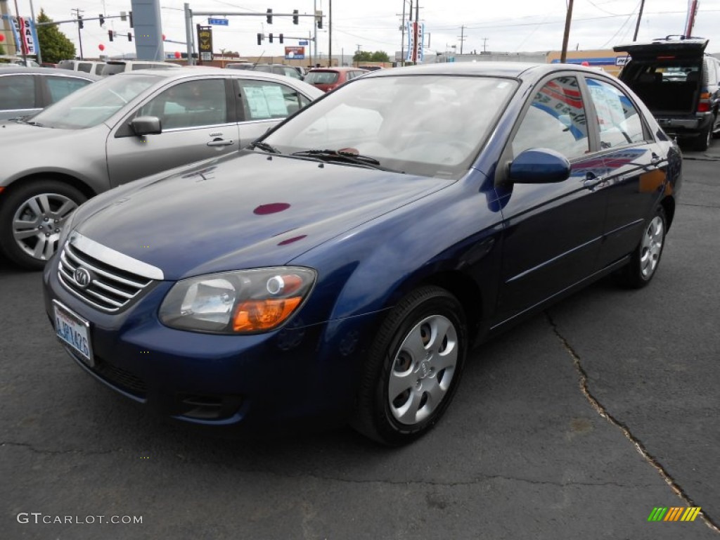 2009 Spectra EX Sedan - Deep Ocean Blue Metallic / Gray photo #1
