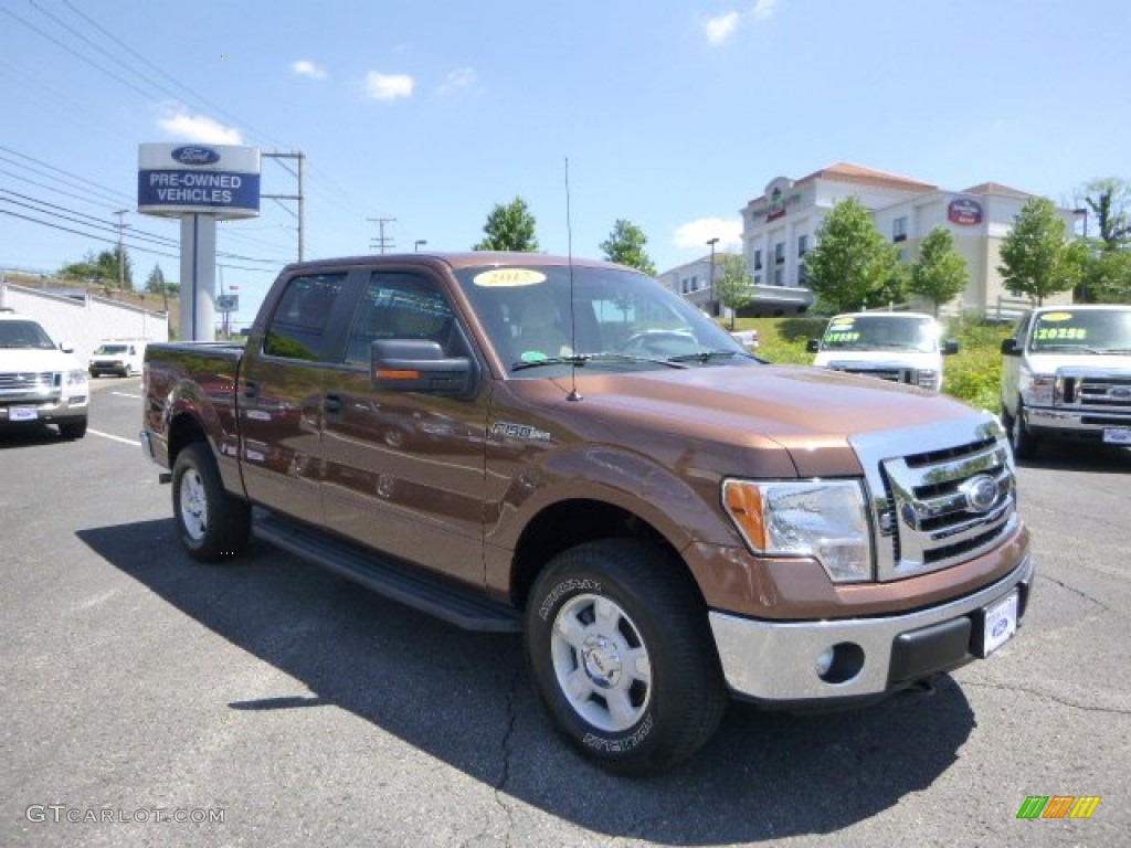 2012 F150 XLT SuperCrew 4x4 - Golden Bronze Metallic / Pale Adobe photo #1