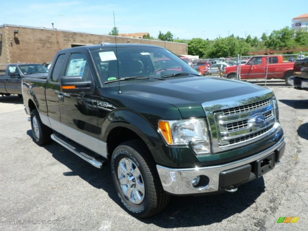 2013 F150 XLT SuperCab 4x4 - Green Gem Metallic / Steel Gray photo #1