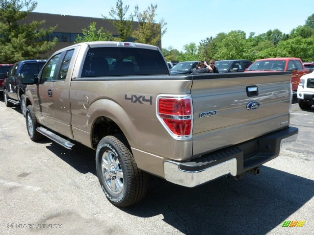 2013 F150 XLT SuperCab 4x4 - Pale Adobe Metallic / Adobe photo #4