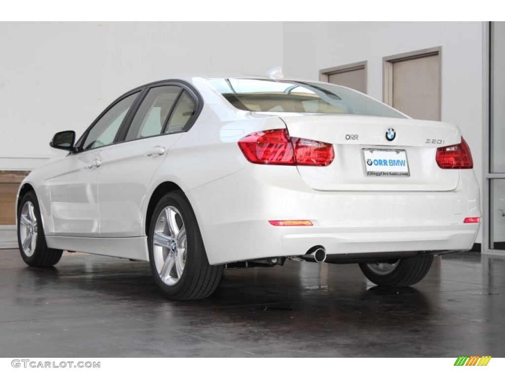 2013 3 Series 320i Sedan - Mineral White Metallic / Venetian Beige photo #5