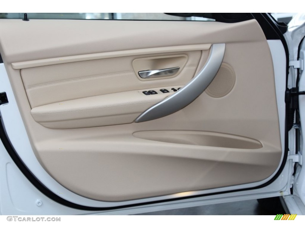 2013 3 Series 320i Sedan - Mineral White Metallic / Venetian Beige photo #17