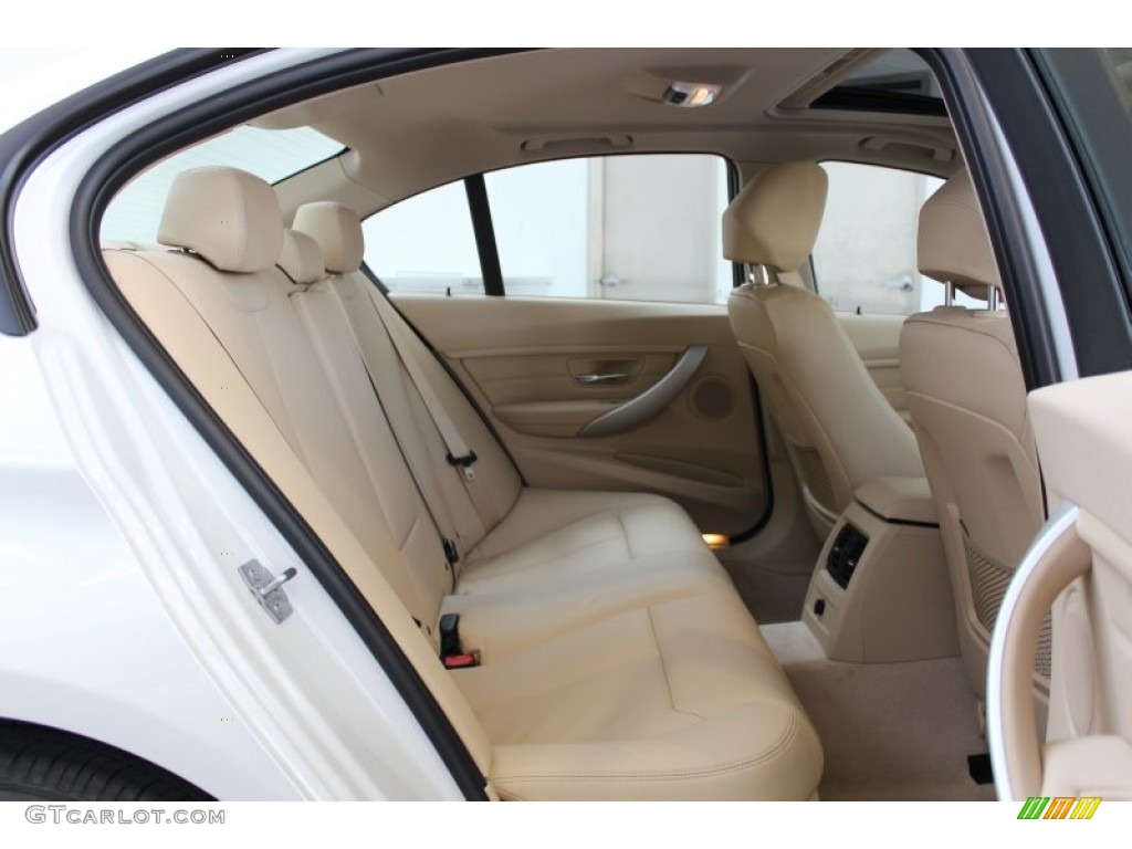 2013 3 Series 320i Sedan - Mineral White Metallic / Venetian Beige photo #24