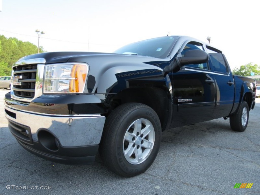 2010 Sierra 1500 SLE Crew Cab - Onyx Black / Ebony photo #3