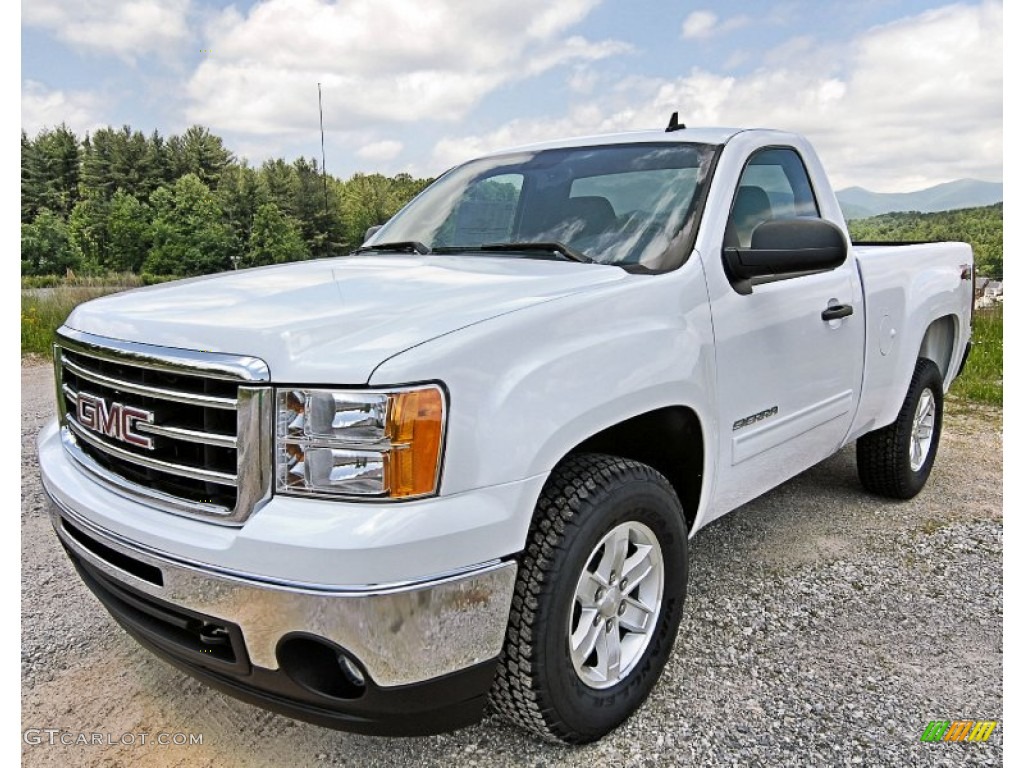 2013 Sierra 1500 SLE Regular Cab 4x4 - Summit White / Ebony photo #1