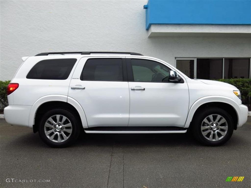 2012 Sequoia Limited - Blizzard White Pearl / Sand Beige photo #2