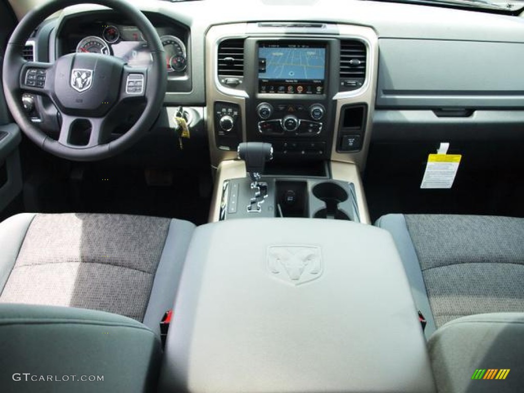 2013 Ram 1500 Big Horn Crew Cab 4x4 Black/Diesel Gray Dashboard Photo #81871139