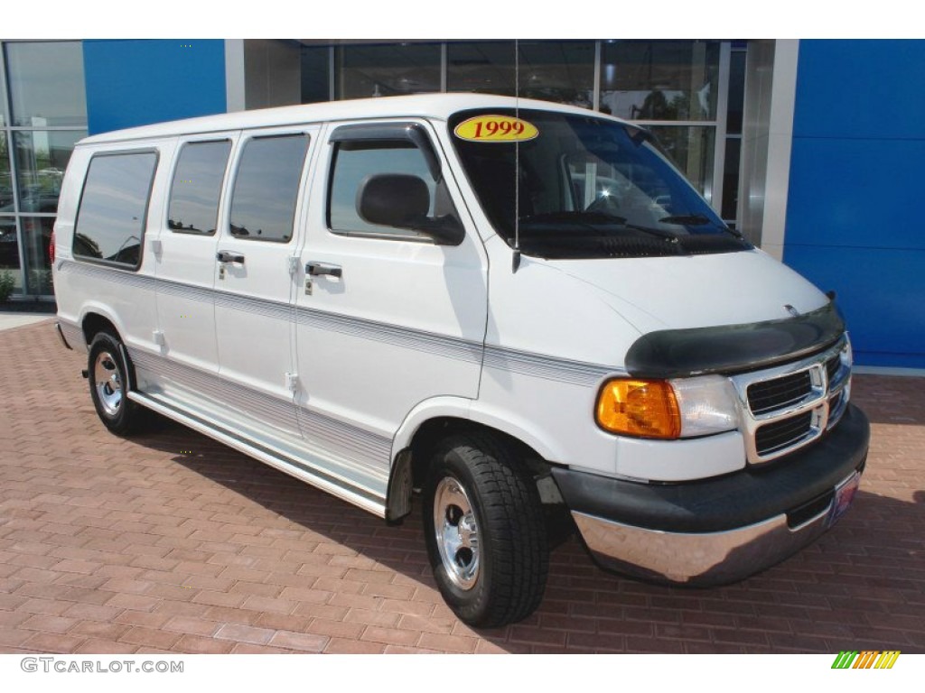 1999 Ram Van 1500 Passenger Conversion - Bright White / Blue photo #12