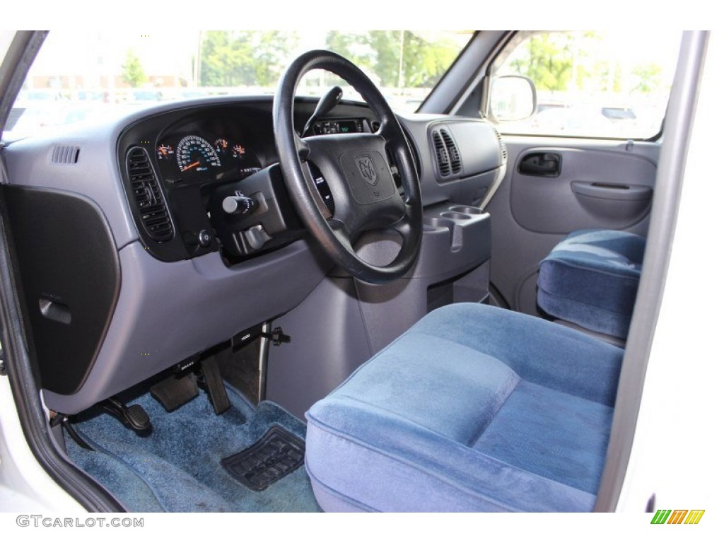 1999 Ram Van 1500 Passenger Conversion - Bright White / Blue photo #19