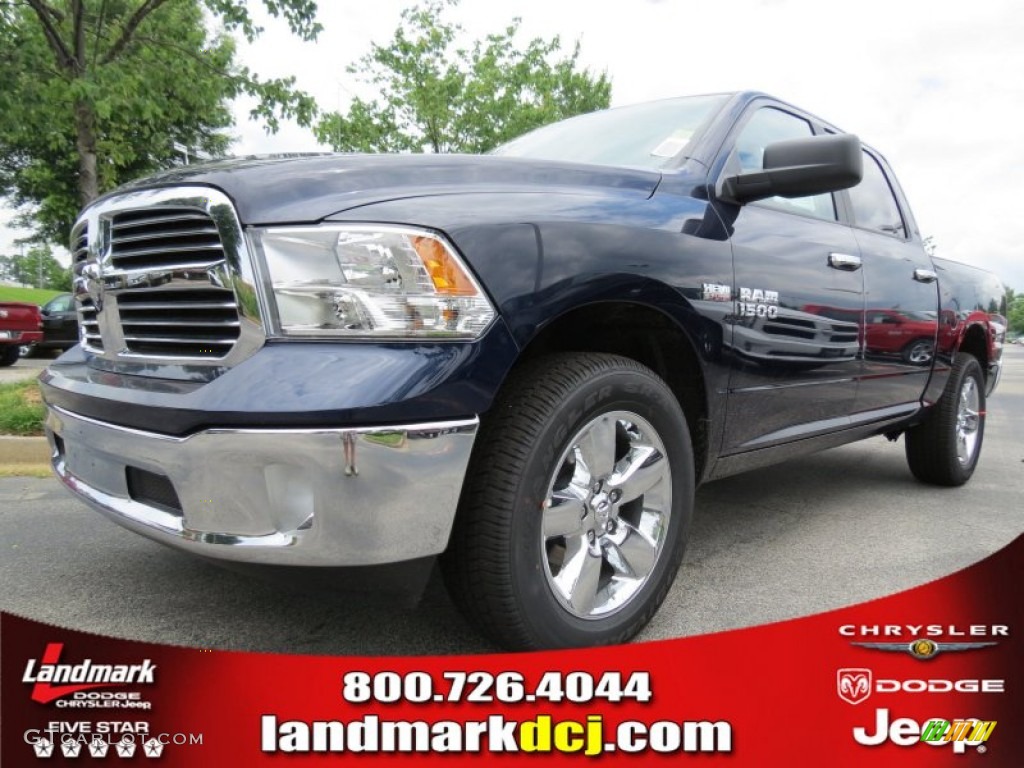 2013 1500 Big Horn Crew Cab - True Blue Pearl / Black/Diesel Gray photo #1