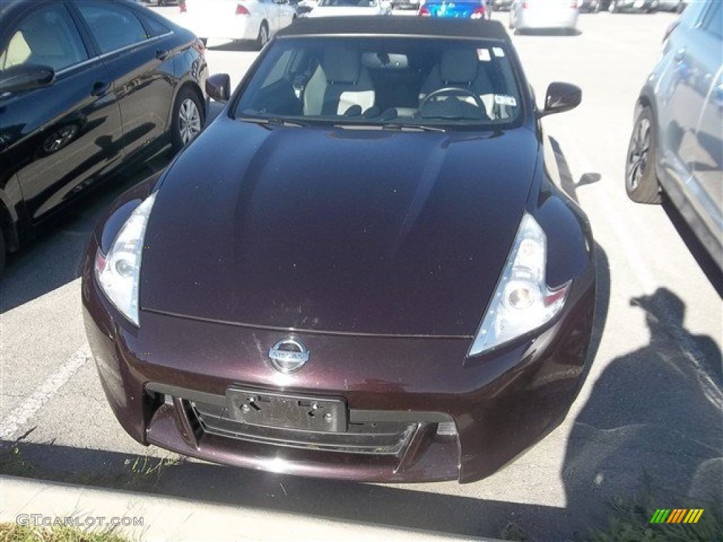 2010 370Z Touring Roadster - Black Cherry / Gray Leather photo #1
