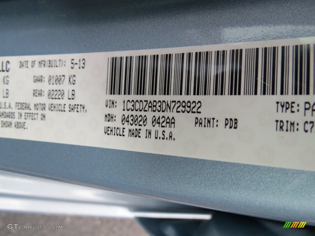 2013 Avenger SE - Crystal Blue Pearl / Black photo #9