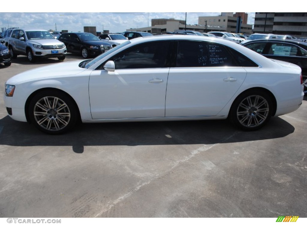 2011 A8 L 4.2 FSI quattro - Ibis White / Nougat Brown photo #4