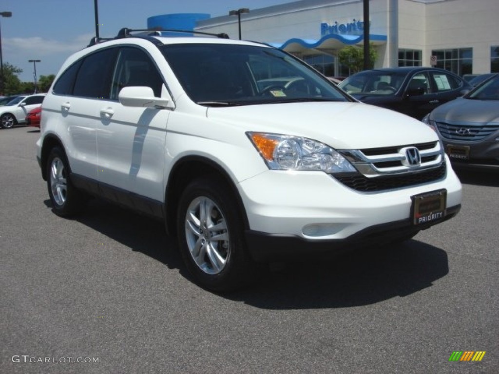2011 CR-V EX-L 4WD - Taffeta White / Ivory photo #8