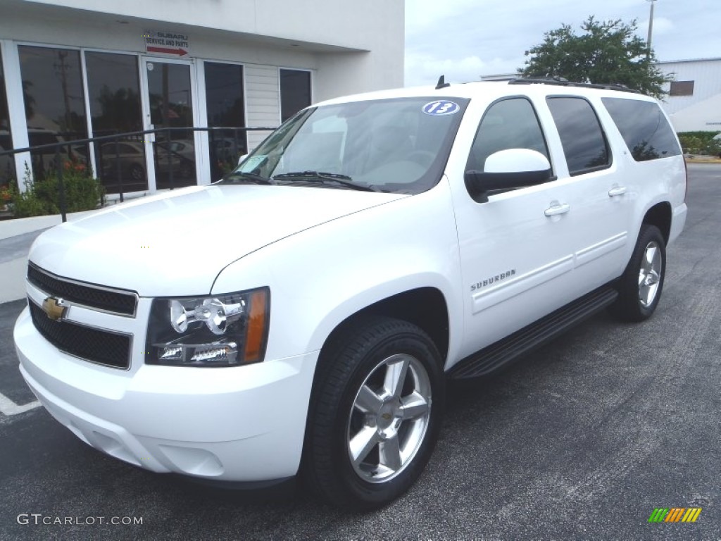 2013 Suburban LT - Summit White / Light Cashmere/Dark Cashmere photo #1