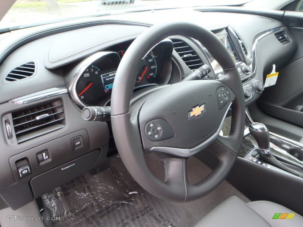 2014 Chevrolet Impala LT Jet Black/Dark Titanium Steering Wheel Photo #81883390