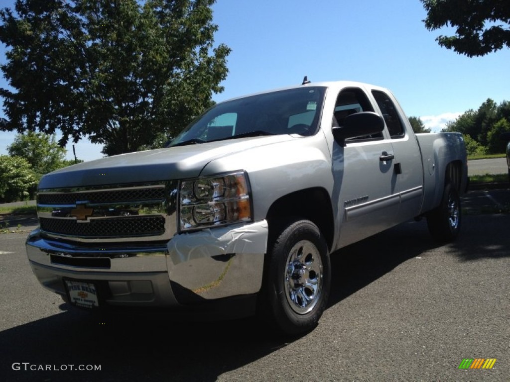 2013 Silverado 1500 LT Extended Cab - Silver Ice Metallic / Ebony photo #1