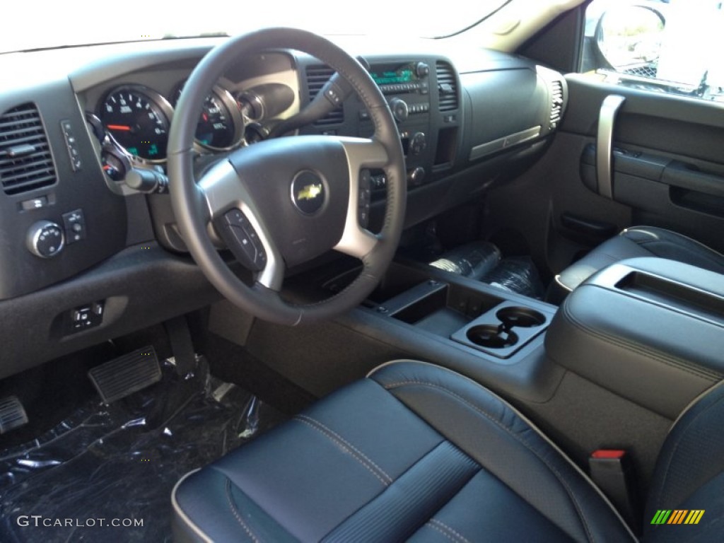 Ebony Interior 2013 Chevrolet Silverado 1500 LT Extended Cab Photo #81886951