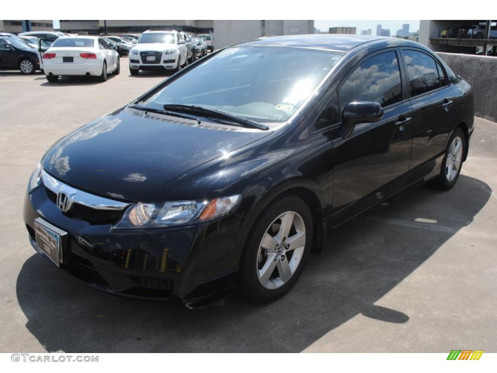 2010 Civic LX-S Sedan - Crystal Black Pearl / Black photo #3
