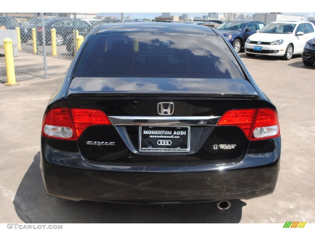 2010 Civic LX-S Sedan - Crystal Black Pearl / Black photo #7