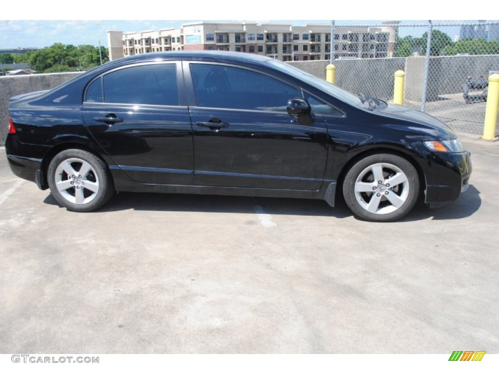 2010 Civic LX-S Sedan - Crystal Black Pearl / Black photo #9