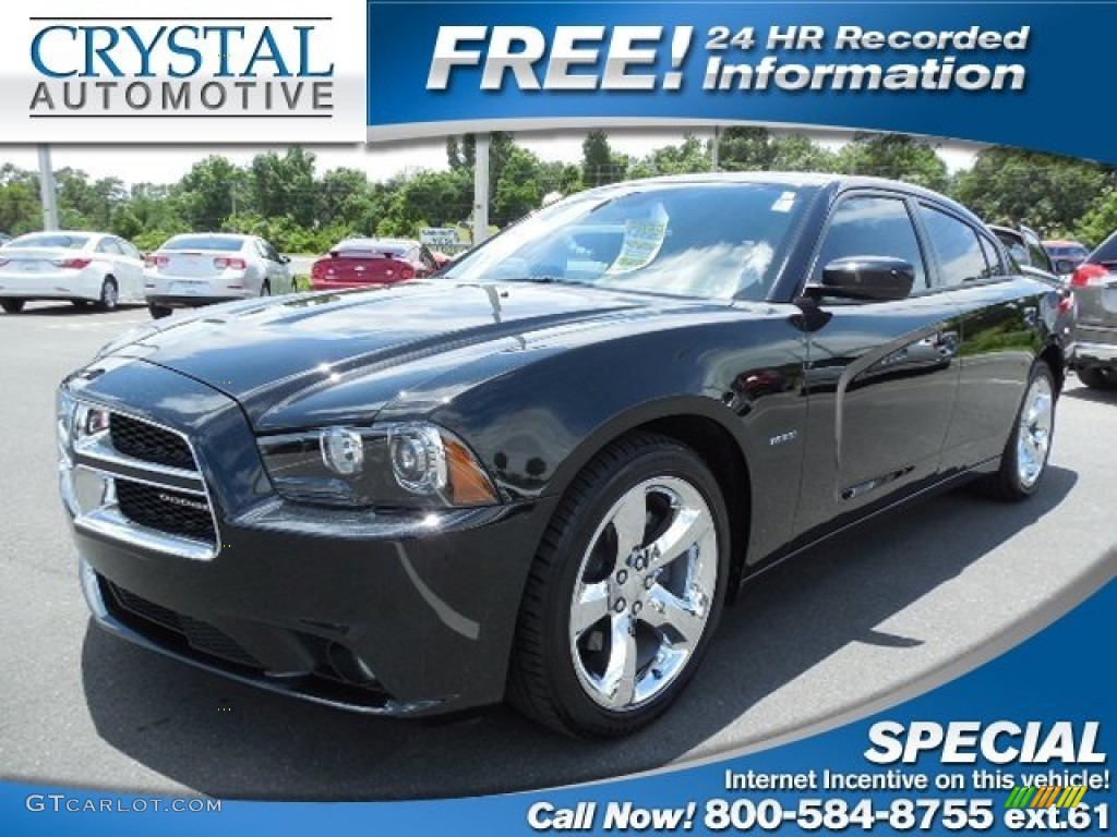 2013 Charger R/T Max - Pitch Black / Black photo #1