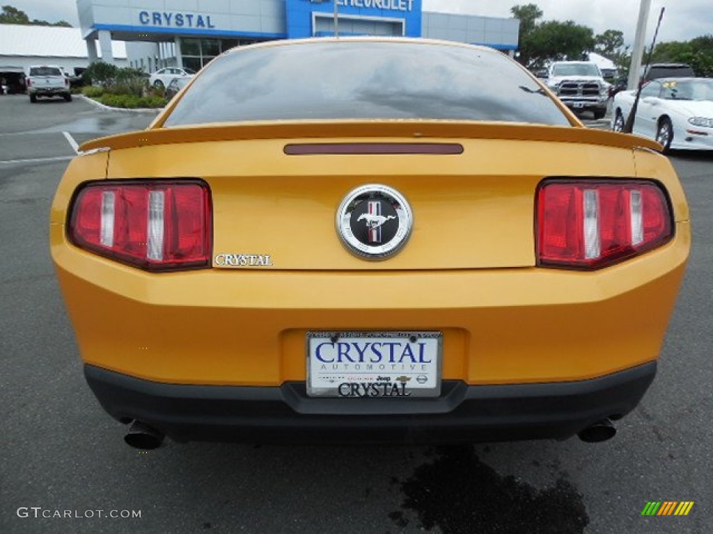 2011 Mustang V6 Coupe - Yellow Blaze Metallic Tri-coat / Charcoal Black photo #7
