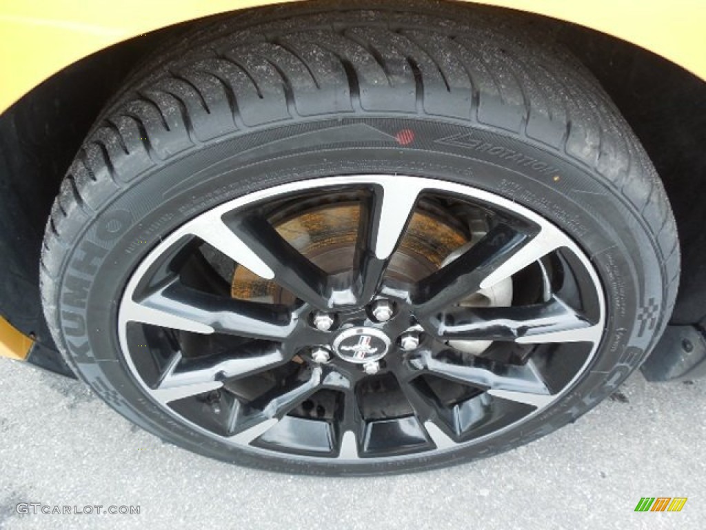 2011 Mustang V6 Coupe - Yellow Blaze Metallic Tri-coat / Charcoal Black photo #14