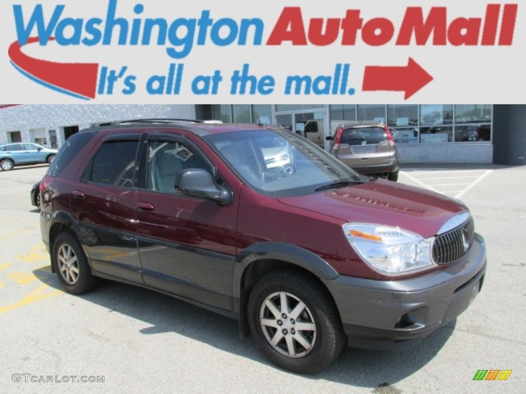 2004 Rendezvous CX - Medium Red Metallic / Light Gray photo #1