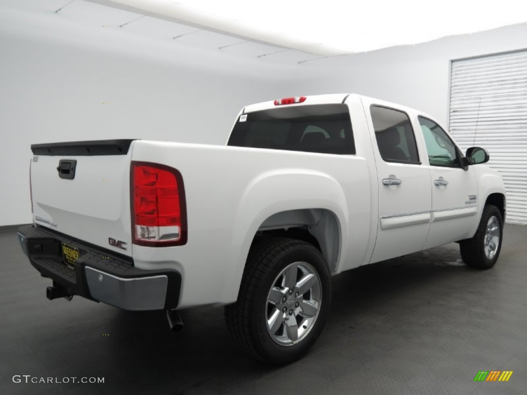 2013 Sierra 1500 SLE Crew Cab - Summit White / Light Titanium/Dark Titanium photo #3