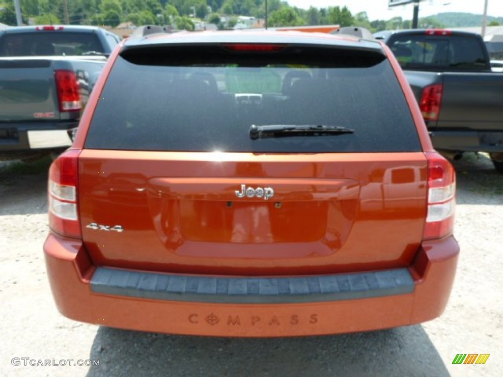 2008 Compass Sport 4x4 - Sunburst Orange Pearl / Dark Slate Gray photo #4