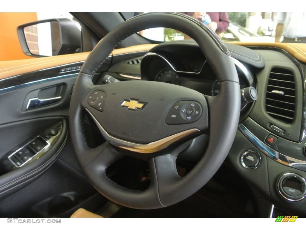 2014 Chevrolet Impala LTZ Jet Black/Mojave Steering Wheel Photo #81895441