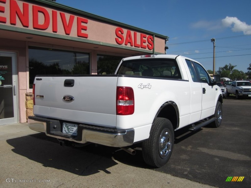 2005 F150 XL SuperCab 4x4 - Oxford White / Tan photo #6