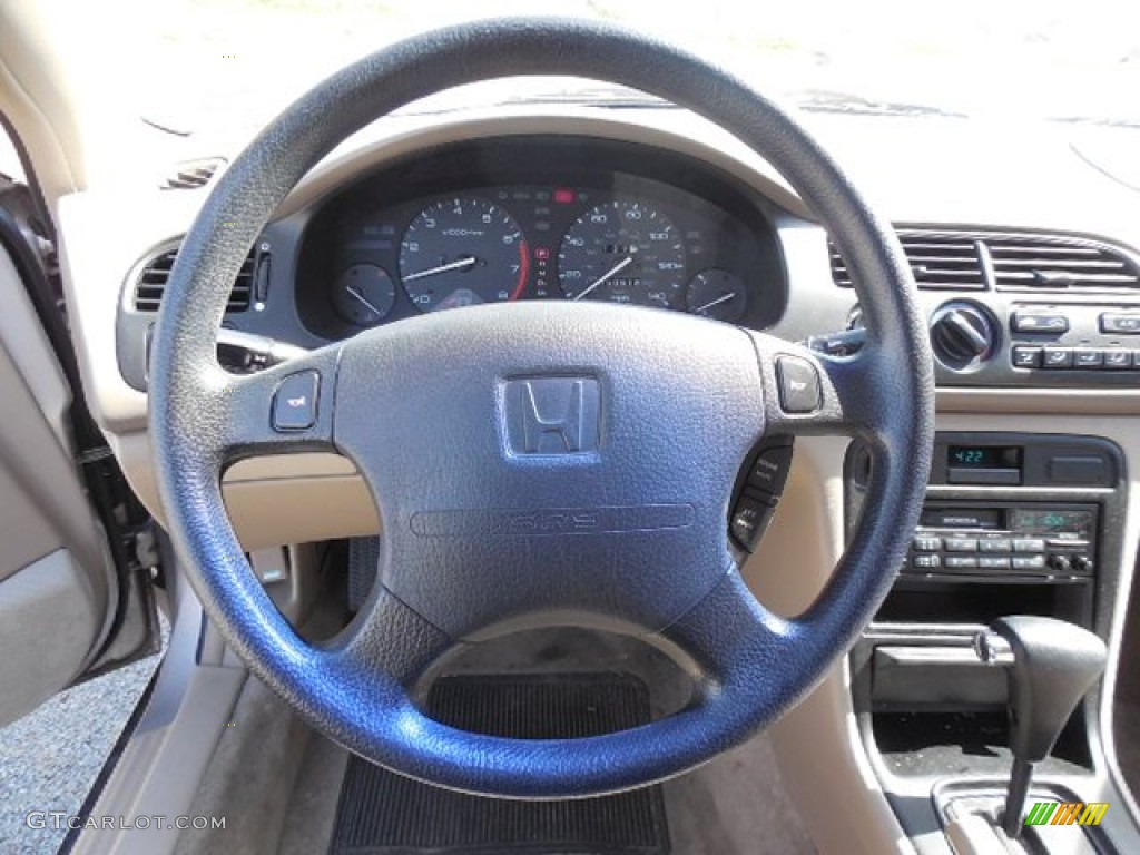 1997 Honda Accord LX Coupe Ivory Steering Wheel Photo #81897751