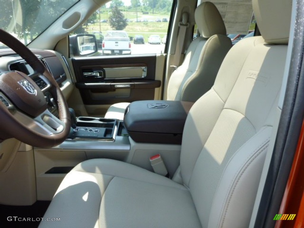 2013 1500 Laramie Quad Cab 4x4 - Copperhead Pearl / Canyon Brown/Light Frost Beige photo #10