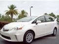 2012 Blizzard White Pearl Toyota Prius v Two Hybrid  photo #3