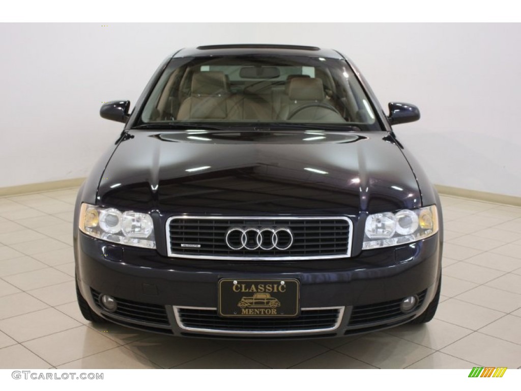 2003 A4 1.8T quattro Sedan - Ming Blue Pearl Effect / Beige photo #2