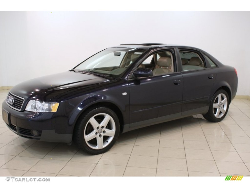 2003 A4 1.8T quattro Sedan - Ming Blue Pearl Effect / Beige photo #3