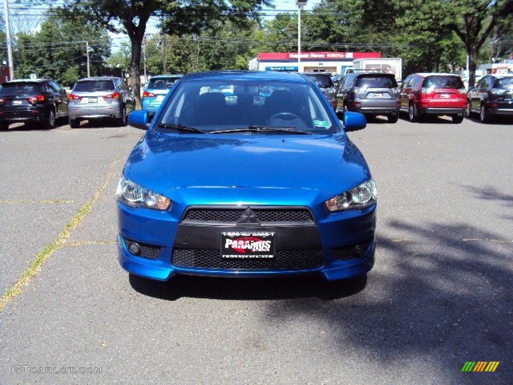 2009 Lancer GTS - Octane Blue Pearl / Black photo #2